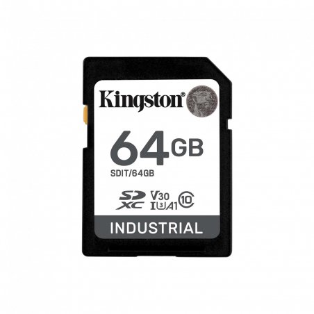64GB SDXC INDUSTRIAL C10 -40C TO 85C UHS-I U3 V30 A1 PSLC