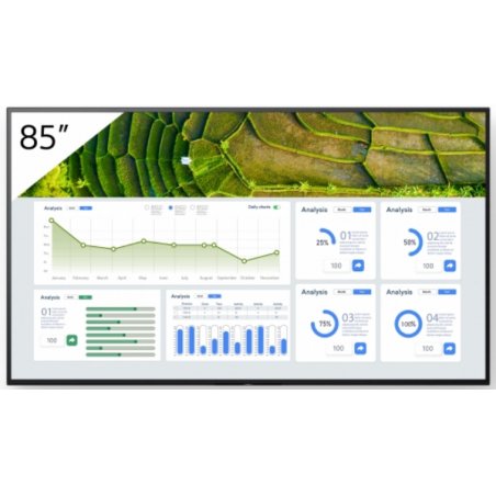 Sony FW-85BZ30L affichage de messages Panneau plat de signalisation numérique 2,16 m (85") LCD Wifi 440 cd/m² 4K Ultra