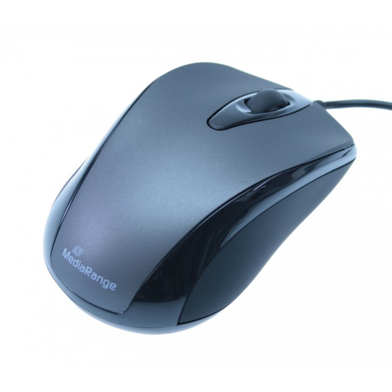 Souris optique filaire MediaRange MROS201 - 3 boutons - 1000Dpi - Grise