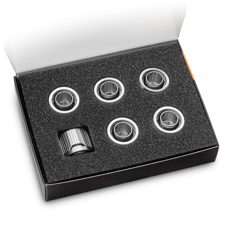 EK Water Blocks compatible EK-Quantum Torque STC 12/16 - 6er-Pack, silber