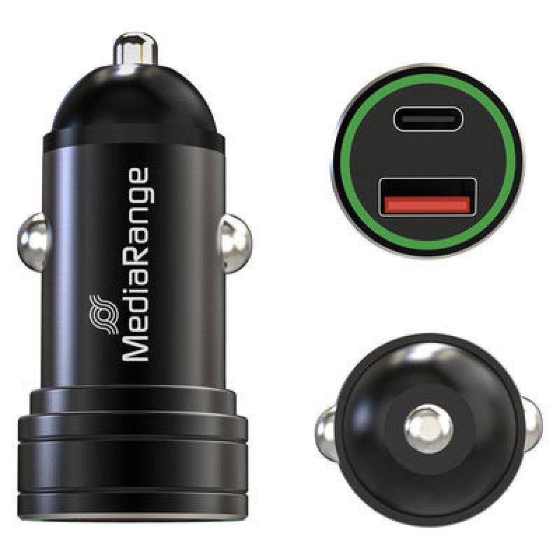 MediaRange MRMA120 mobile device charger Smartphone Black Cigar lighter Fast charging Auto