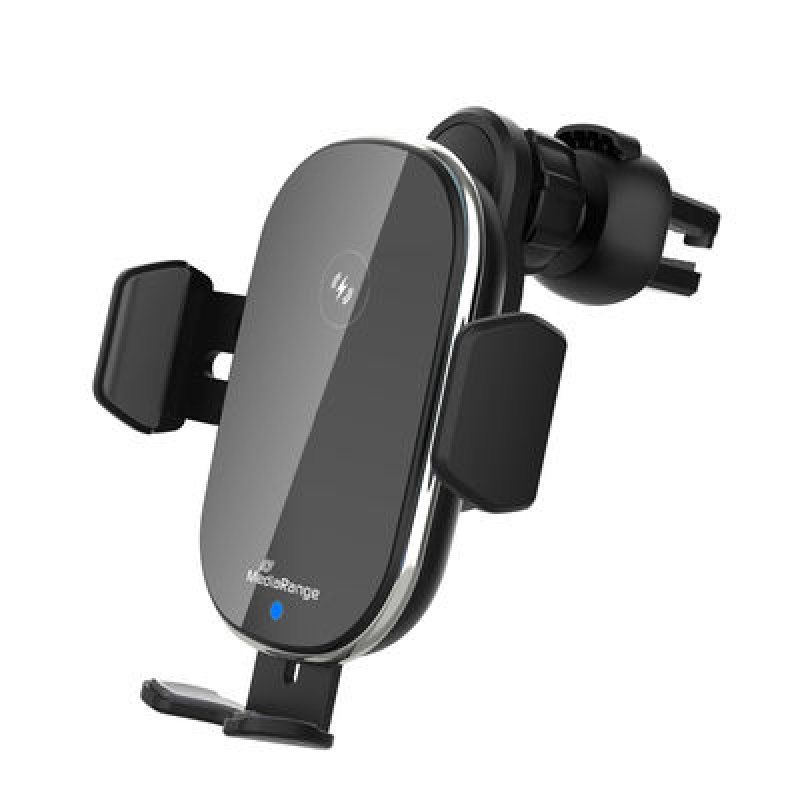 MediaRange MRMA117 chargeur d'appareils mobiles Smartphone Noir Recharge sans fil Charge rapide Auto