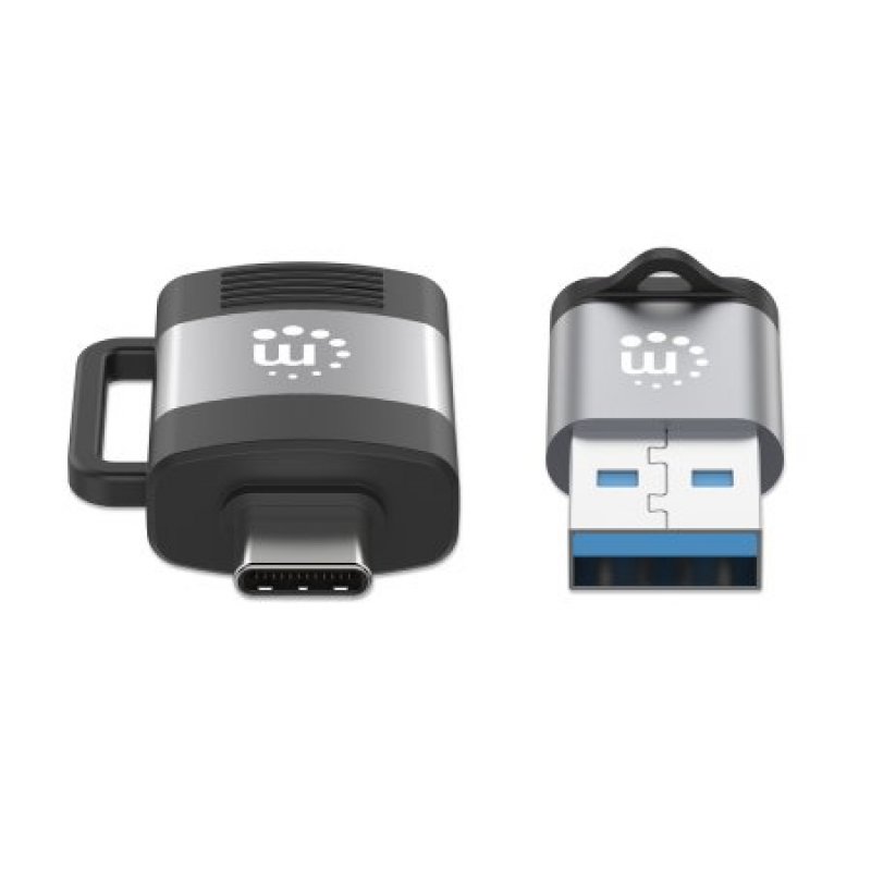 Manhattan 2-Piece Set: USB-C to USB-A and USB-A to USB-C Adapters, Male/Female conversions, 5 Gbps (USB 3.2 Gen1 aka USB