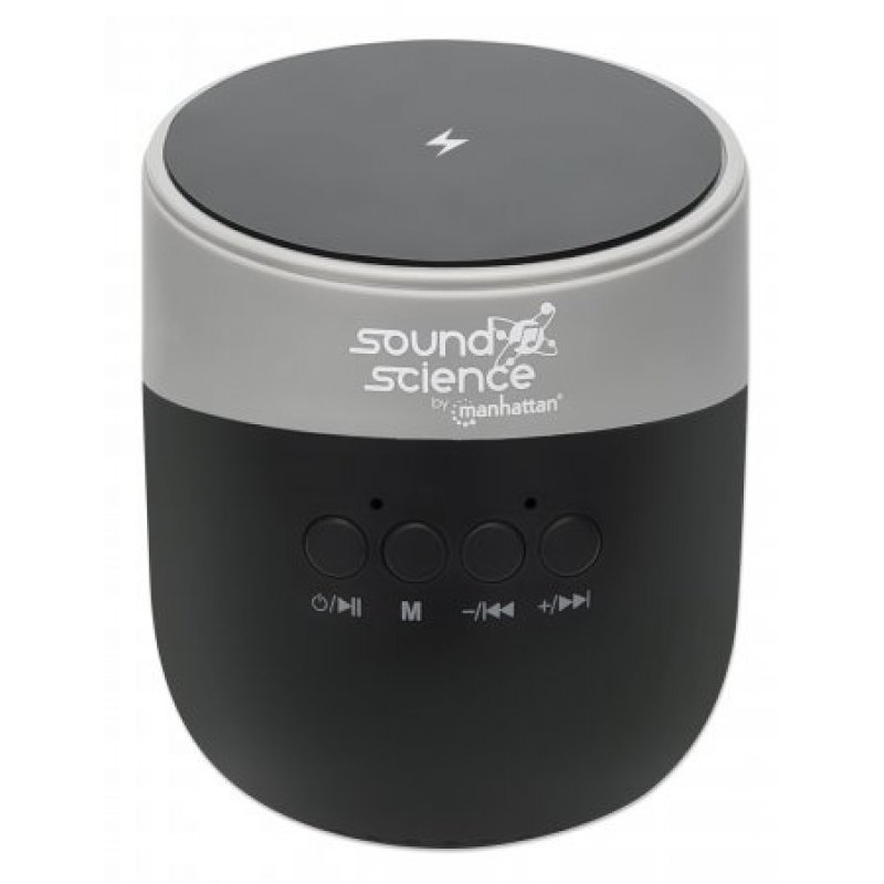 Manhattan Metallic Bluetooth Speaker with Wireless Charging Pad (Clearance Pricing), Decent Sound Output (3W), 3 hour Pl