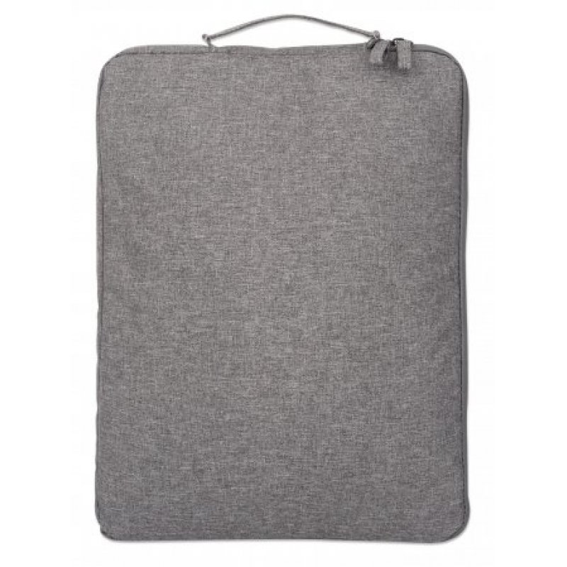 Manhattan Seattle Laptop Sleeve 15.6", Grey, Padded, Extra Soft Internal Cushioning, Main Compartment with double zips, 