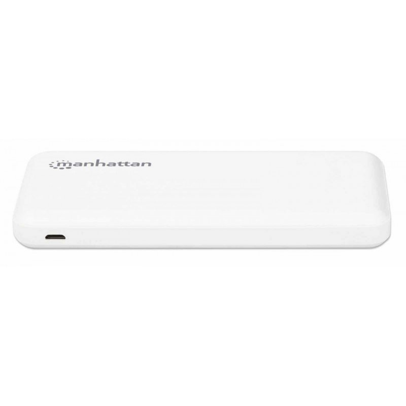 Powerbank Manhattan - 10 000 mAh - Jusqu'à 2.1A - Indicateurs LED - Blanc