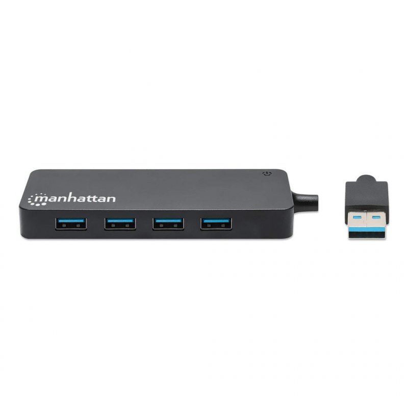 Manhattan 164900 hub & concentrateur USB 3.2 Gen 1 (3.1 Gen 1) Type-A 5000 Mbit/s Noir
