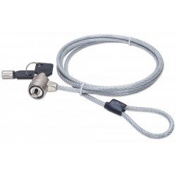 Manhattan Mobile Security Laptop Lock, Key Lock, 1.4m, Compatible with Kensington style locks, Strong Steel Cable (3mm t