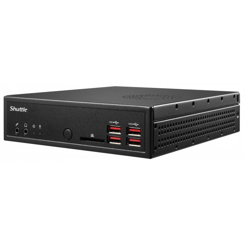 Shuttle XPC slim Barebone DH32U5, Intel i5-1135G7, 4x HDMI 2.0b 2x LAN, 2x COM, incl. VESA , fonctionnement permanent 24