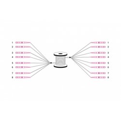 Digitus Pre-assembled Fiberglass Universal Breakout Cable, Multi Mode OM4, 8 Fibers, LC/UPC - LC/UPC