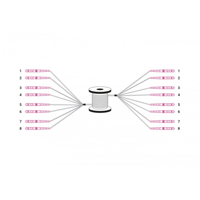 Cable Digitus LWL LC/UPC-LC/UPC OM4 100m black