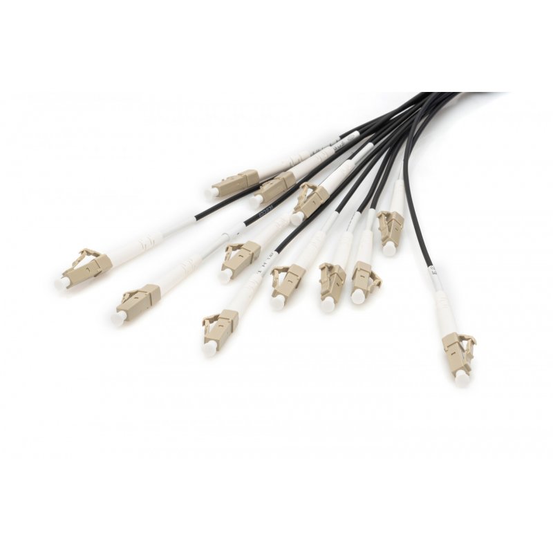 Digitus Pre-assembled Fiberglass Universal Breakout Cable, Multi Mode OM4, 12 Fibers, LC/UPC - LC/UPC