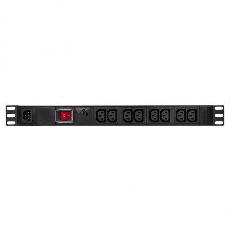 LogiLink PDU8A02 power distribution unit (PDU) 8 AC outlet(s) 1U Black