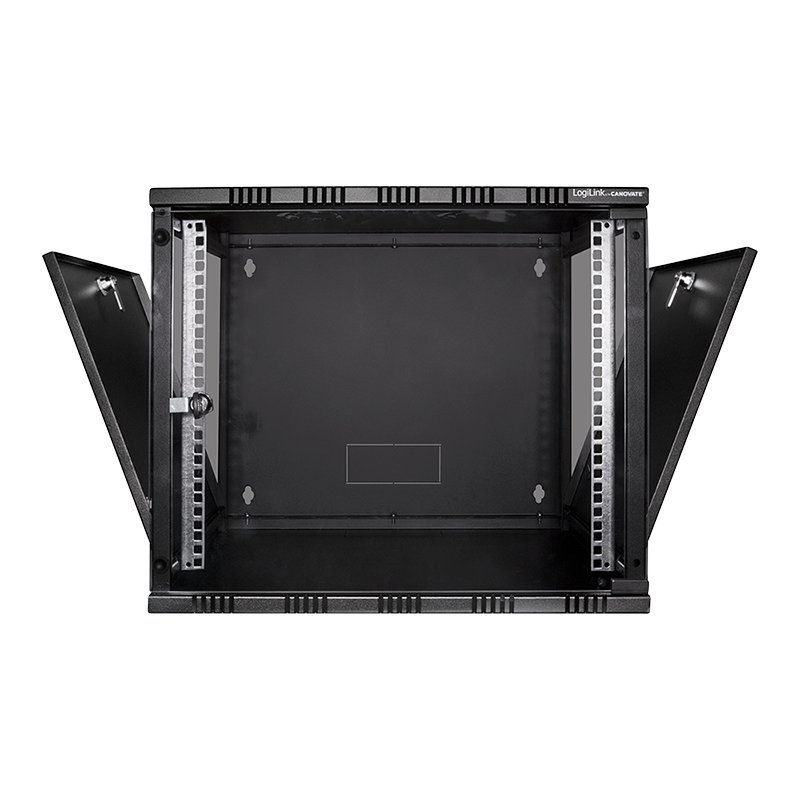 LogiLink W06B54B rack cabinet 6U Wall mounted rack Black