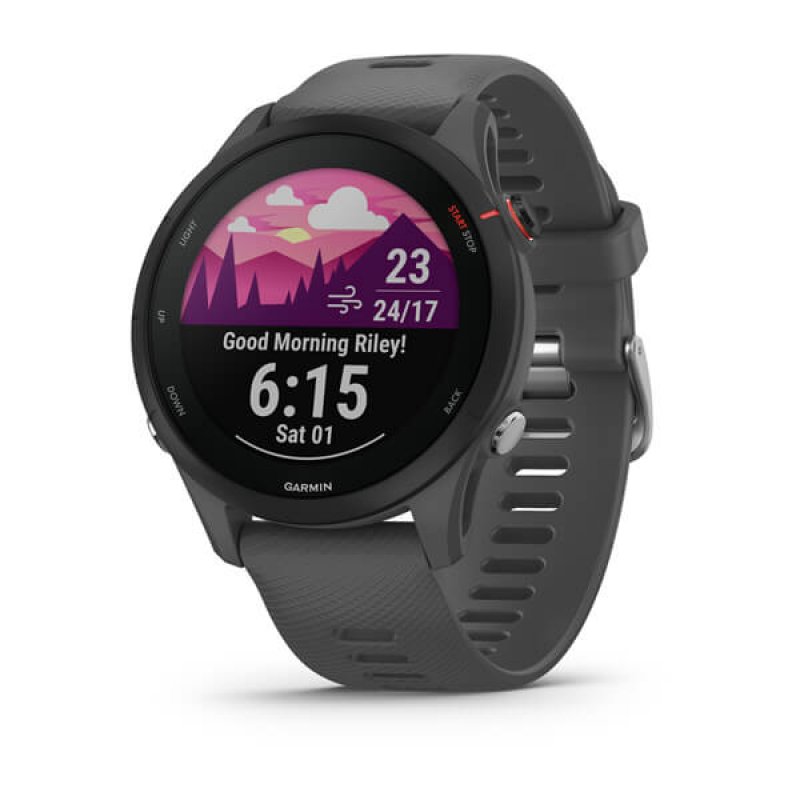 Garmin Forerunner 255 3,3 cm (1.3") MIP 46 mm Numérique 260 x 260 pixels Écran tactile Gris Wifi GPS (satellite)