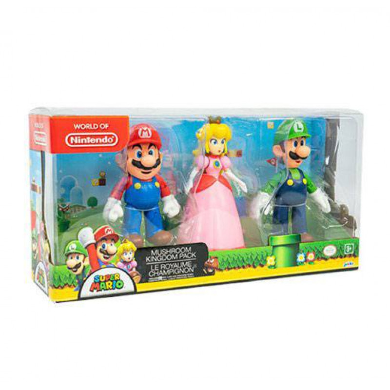 NINTENDO - Pack 3 Figurines Mushroom Kingdom - 10cm