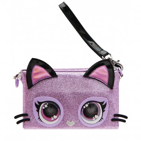 Purse Pets - SAC POCHETTE CHATON - COMPAGNON ANIMÉ FORMAT SAC À MAIN - Animal Animé Chaton Aux Yeux Qui Changent De C