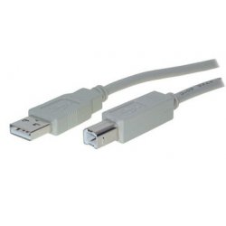 S-Conn 1.8m USB 2.0 A - USB 2.0 B câble USB 1,8 m USB A USB B Gris