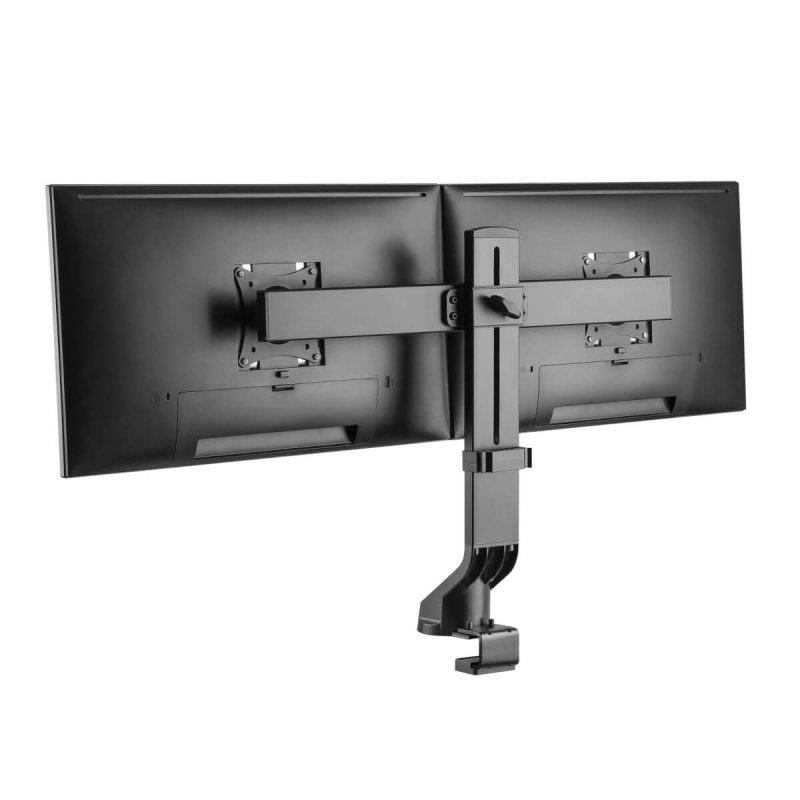 Tripp Lite DDR1727DC Dual-Display Monitor Arm with Desk Clamp and Grommet - Height Adjustable, 17” to 27” Monitors