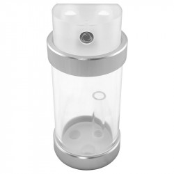 Singularity compatible Computers Protium Ausgleichsbehälter 100mm - Acryl, matt transparent, silber