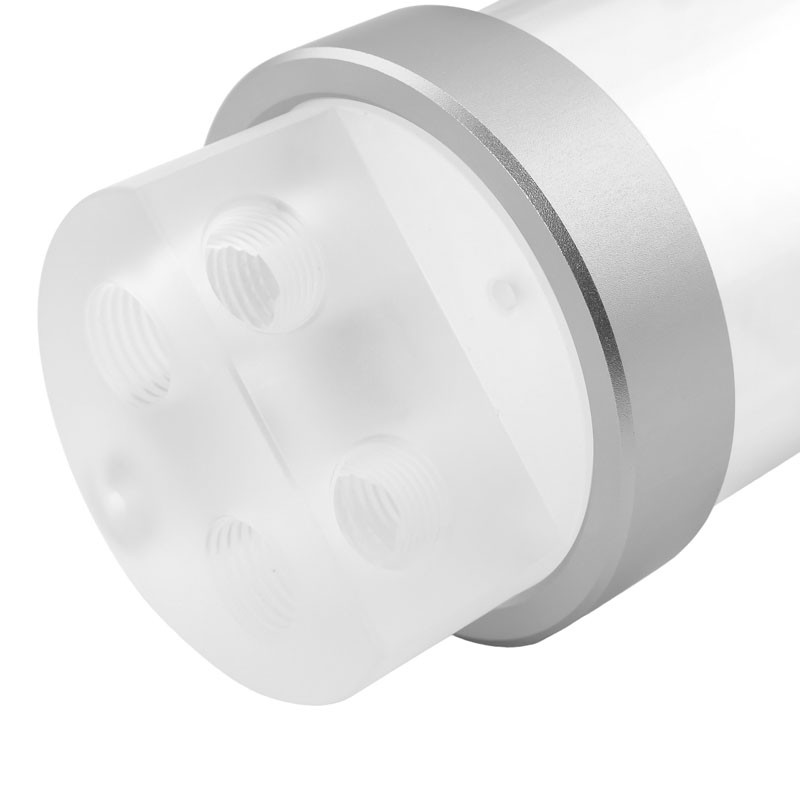 Singularity compatible Computers Protium Ausgleichsbehälter 100mm - Acryl, matt transparent, silber