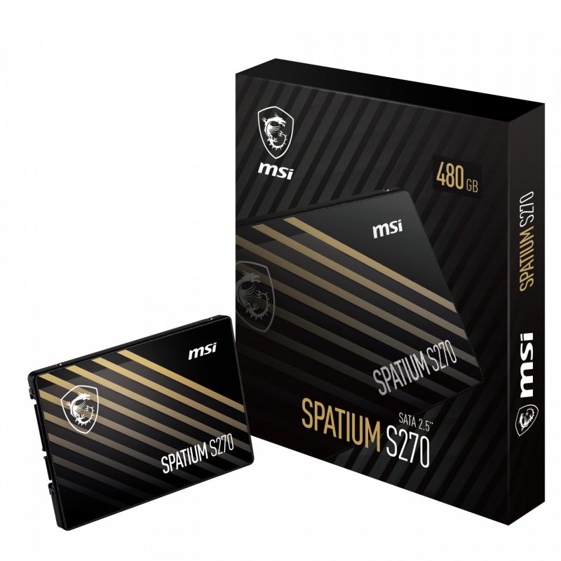 MSI SPATIUM S270 SATA 2.5 480GB internal solid state drive 2.5" Serial ATA III 3D NAND
