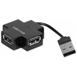 USB2.0 Black cross shaped Hub- 4 Ports