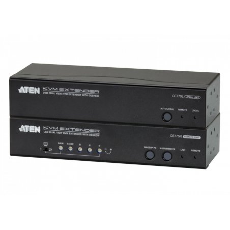 ATEN CE775 AV extender AV transmitter & receiver Black