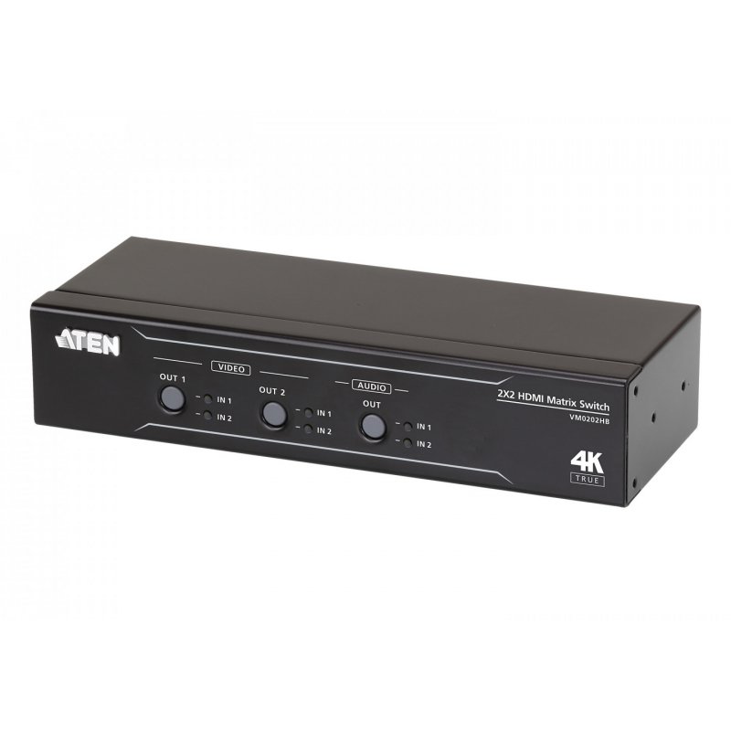 ATEN 2 x 2 True 4K HDMI Matrix Switch with Audio De-Embedder