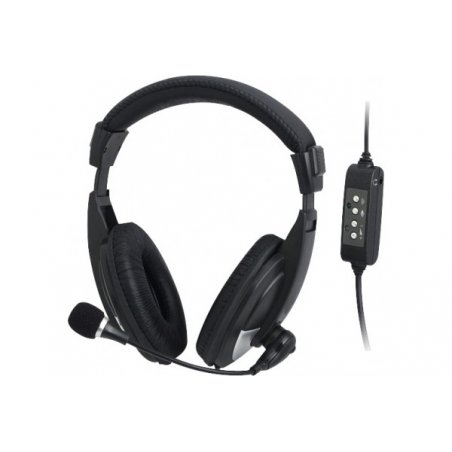 Dacomex 059821 headphones/headset Wired Head-band Office/Call center Black