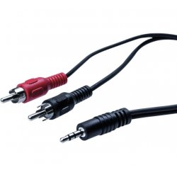 EXC 108549 audio cable 3 m 3.5mm 2 x RCA Black