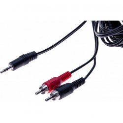 EXC 108561 câble audio 5 m 2 x RCA 3,5mm Noir