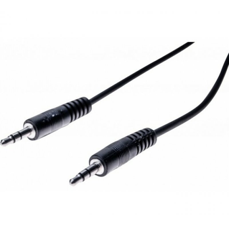 Stereo cord 3.5mm Jack Black MM- 1 m