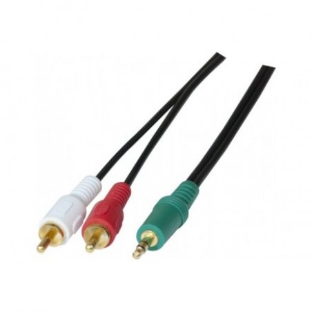 EXC 108781 câble audio 1,8 m 3,5mm 3 x RCA Noir, Vert, Rouge, Blanc
