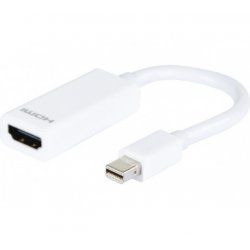 Connect 127387 video cable adapter 0.09 m Mini DisplayPort HDMI Type A (Standard) White