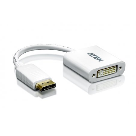 ATEN DisplayPort to DVI converter, PC: Up to UXGA / HDTV: Up to 1080i,1080p