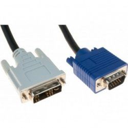 Hypertec 127701-HY video cable adapter 2 m VGA (D-Sub) DVI Black