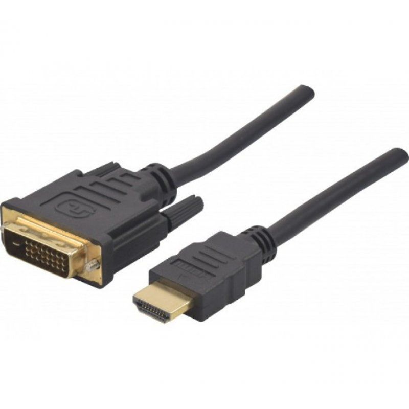 HDMI-A Male to DVI-D Male cord- 5 m