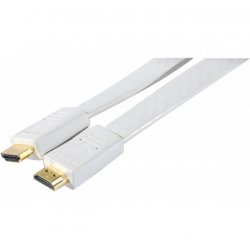 High Speed HDMI cord flat White- 1.80 m