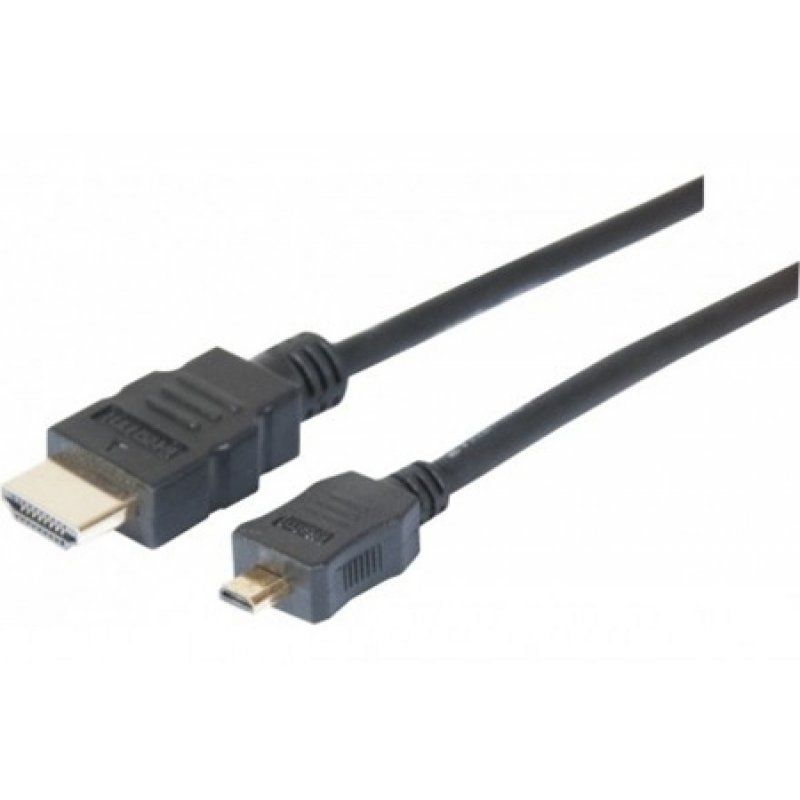 Tecline 128495 câble HDMI 2 m HDMI Type A (Standard) HDMI Type D (Micro) Noir