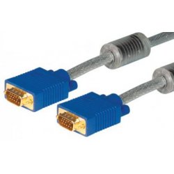 SVGA HD15 male/ male cord translucent + gold- 2 m