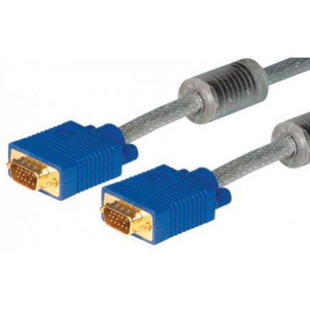 Tecline S-VGA MM 2m câble VGA VGA (D-Sub) Bleu, Gris