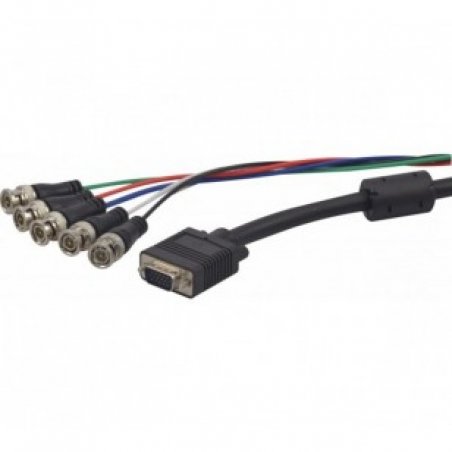 Hypertec 129151-HY câble vidéo et adaptateur 1,8 m VGA (D-Sub) 5 x BNC Noir, Bleu, Vert, Rouge, Blanc