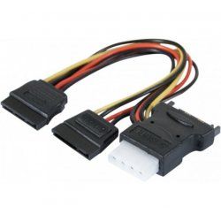 SATA to 2 x SATA + Molex power adapter cable- 30 cm