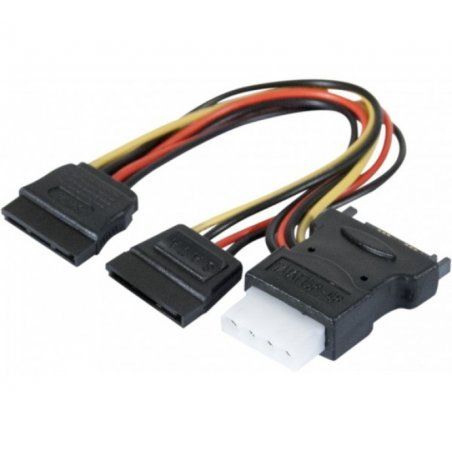 SATA to 2 x SATA + Molex power adapter cable- 30 cm