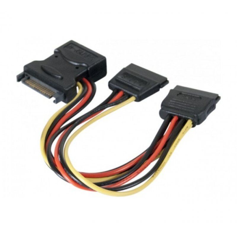 SATA to 2 x SATA + Molex power adapter cable- 30 cm