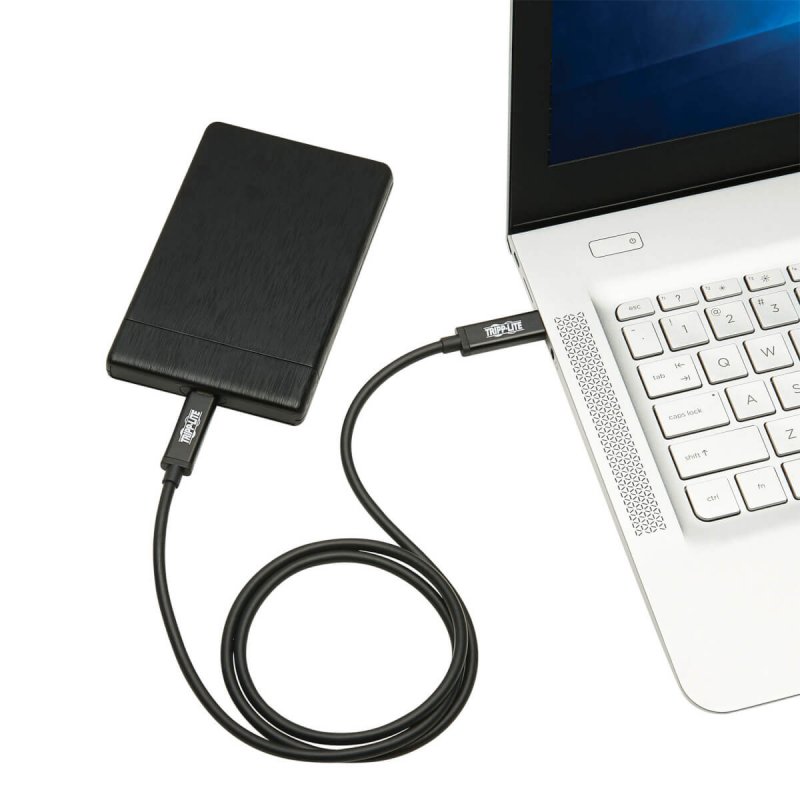 Tripp Lite MTB3-01M-5A-AB Câble Thunderbolt 1 m 40 Gbit/s Noir