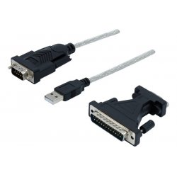 Dacomex 151037 câble vidéo et adaptateur USB Type-A D-Sub (DB-9) Noir