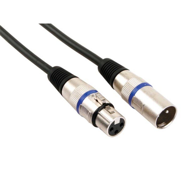 HQ Power XLR M/F, 6m audio cable XLR (3-pin) Black