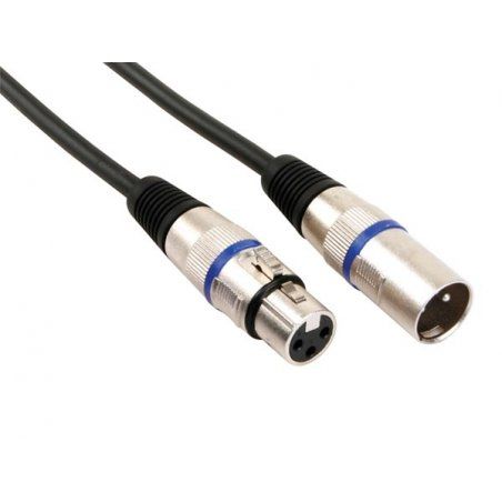 HQ Power XLR M/F, 6m audio cable XLR (3-pin) Black